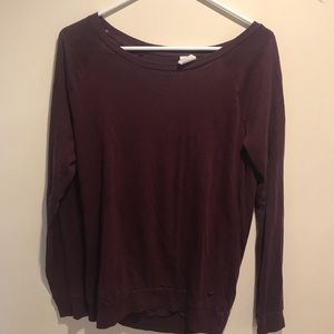 Maroon long sleeve shirt (VS pink)